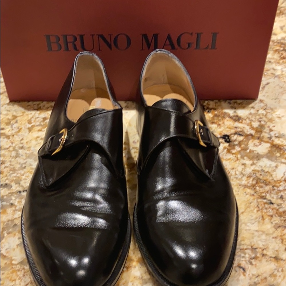 Bruno magli, black leather men’s shoes